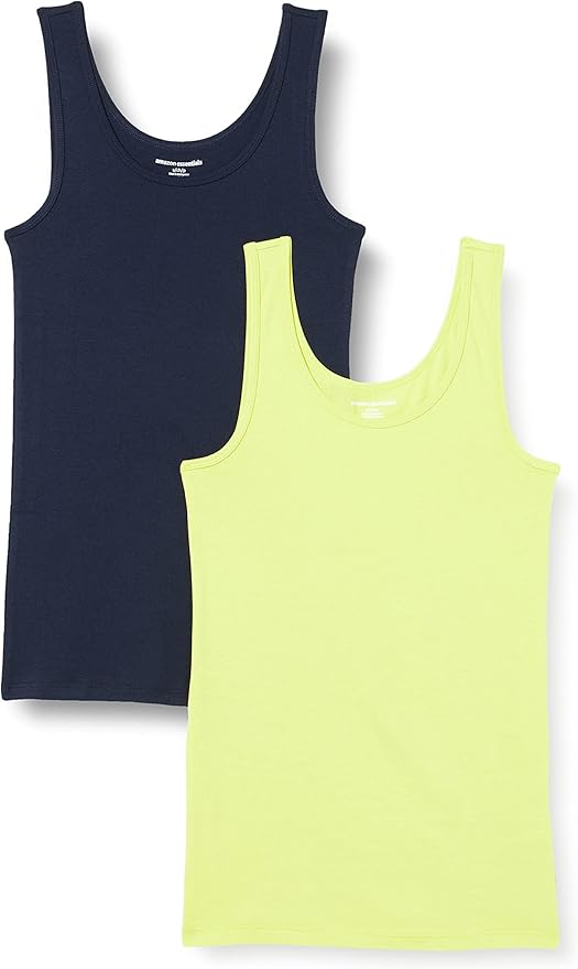 Two vests stacked together in black and yellow