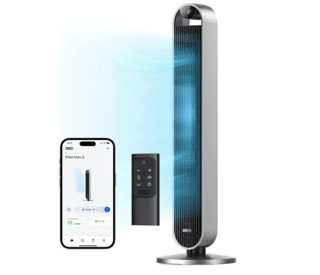 Tall black fan