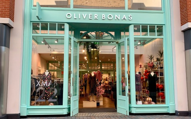 Oliver Bonas retail outlet in Bond Street, Chelmsford, Essex, UK