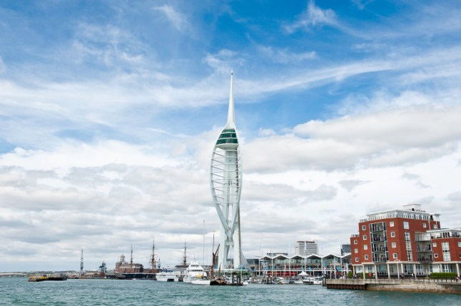 A perspective view of Gunwharf Quays in Portsmouth